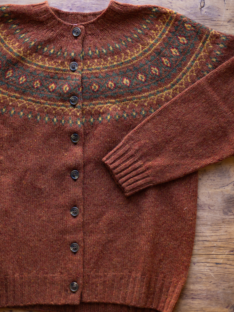 Harley of Scotland ~ Ladies Glenugie Nep Fairisle Cardi