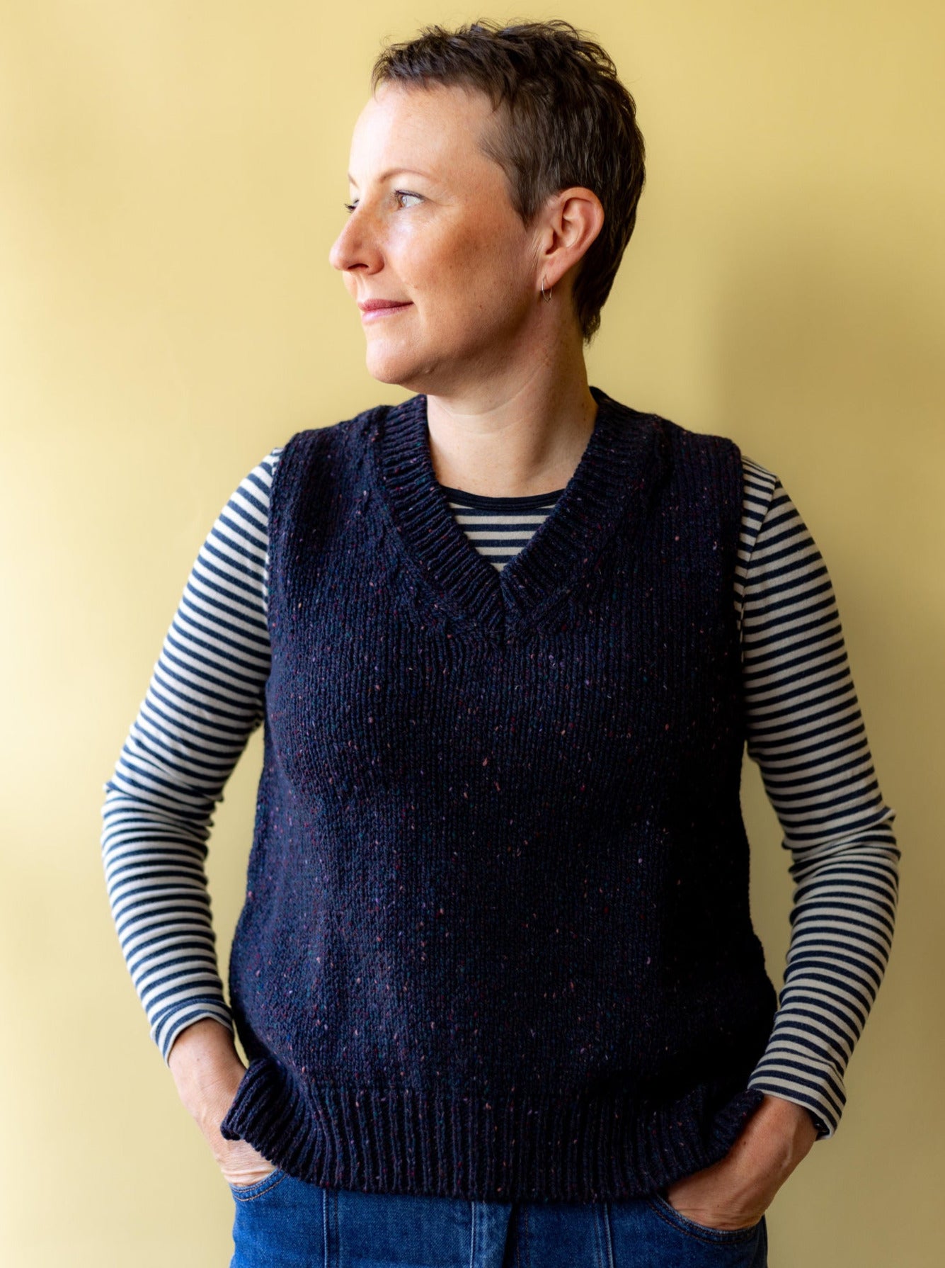 Fisherman Out of Ireland ~ Ladies V Neck Vest Slipover