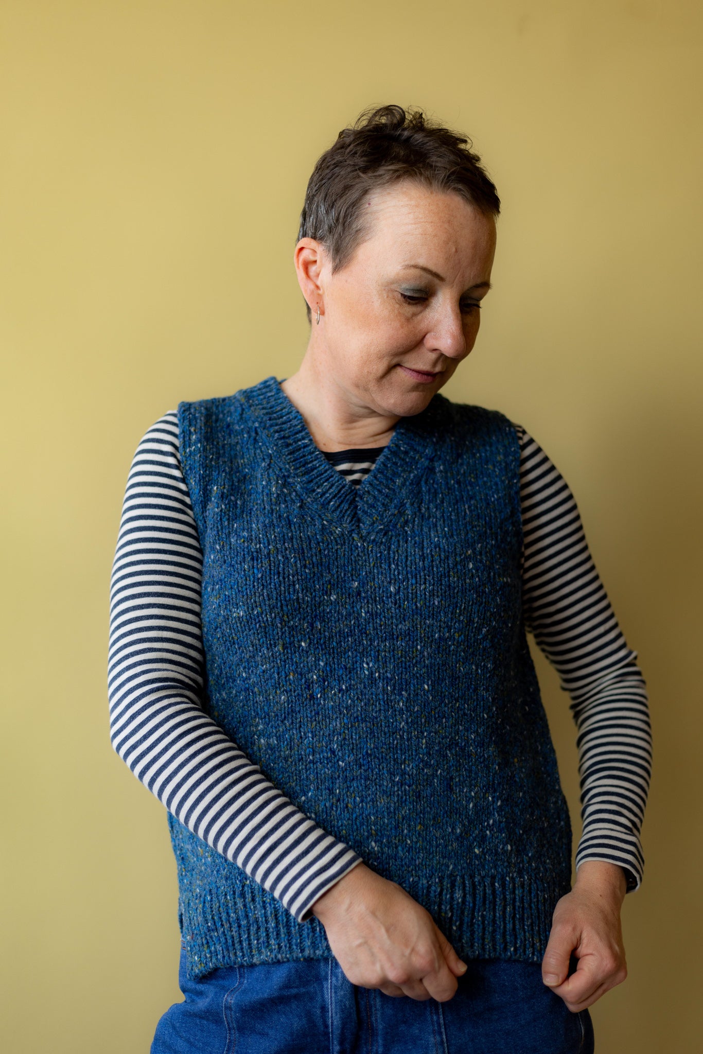 Fisherman Out of Ireland ~ Ladies V Neck Vest Slipover