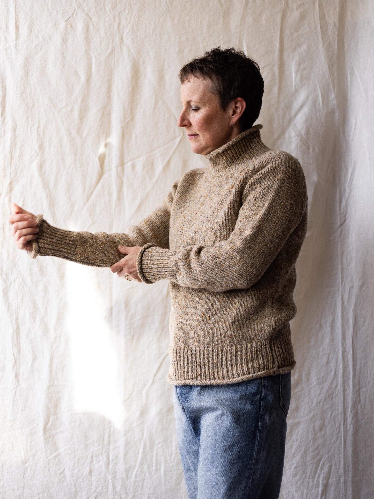 Fisherman Out of Ireland ~ Ladies Saddle Neck Sweater