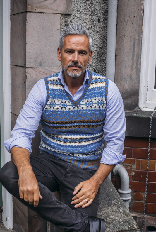 ERIBÉ ~ Mens Brodie Fairisle Vest