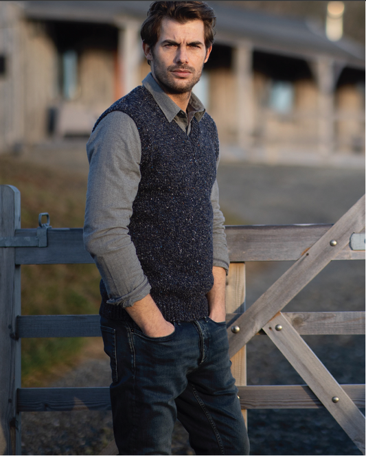 Fisherman Out of Ireland ~ Mens Donegal Vest