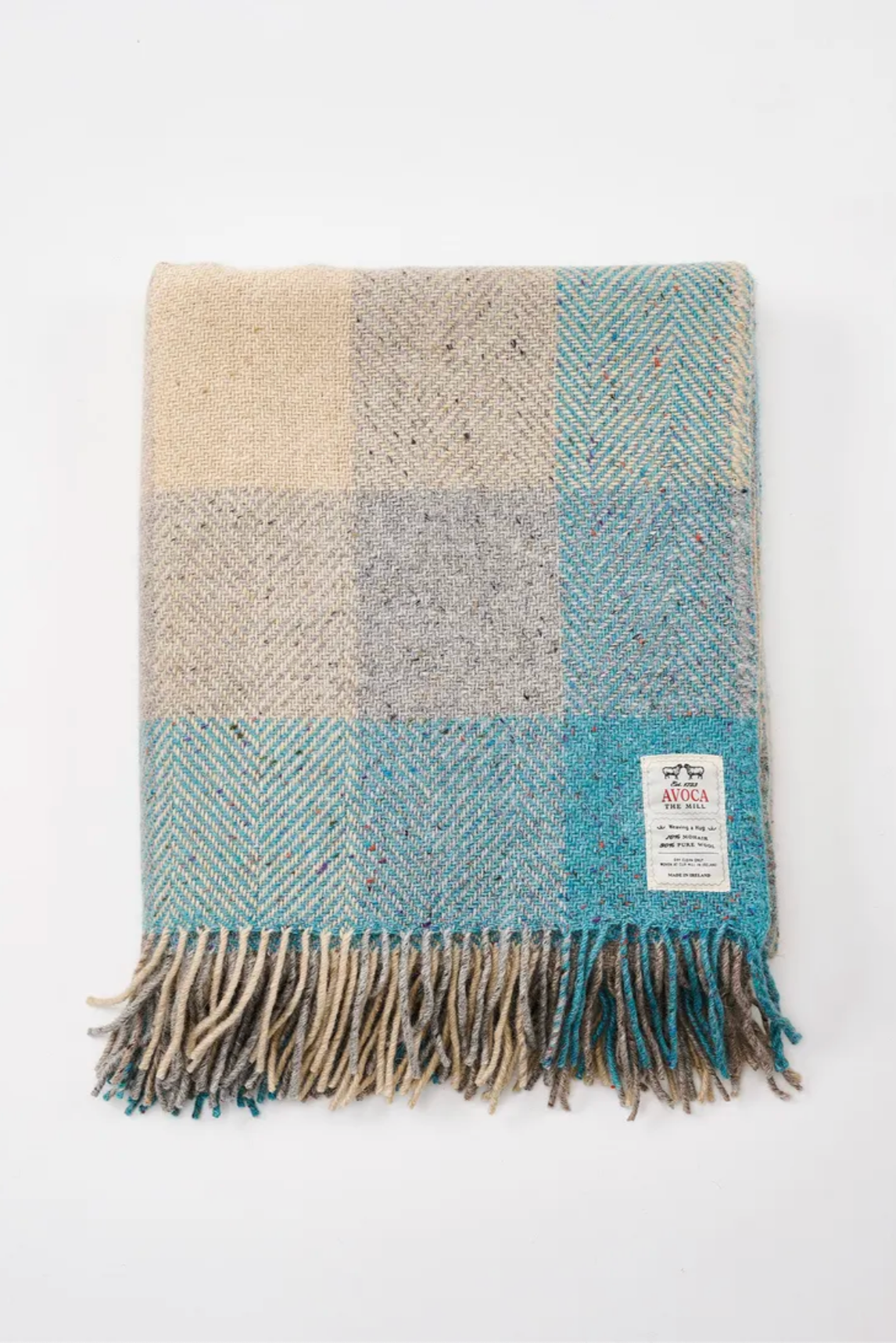 Avoca Mill Mohair & Tweed Throw - Dewdrop