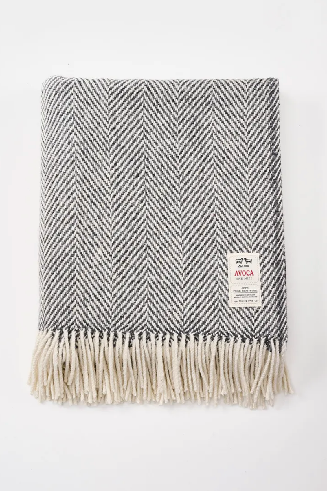 Avoca Mill Heavy Donegal Throw - Grey
