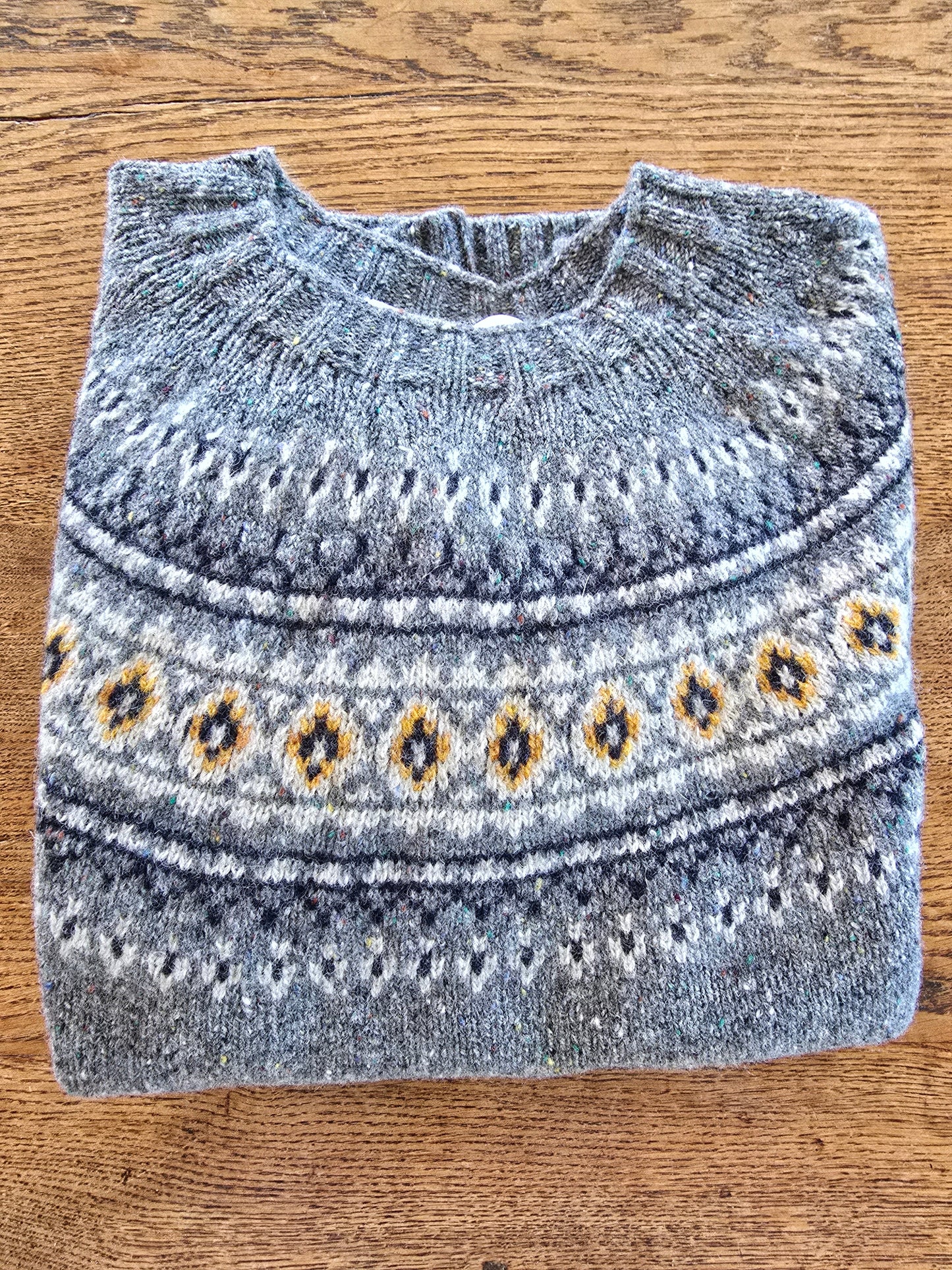 Harley Ladies Glenugie Nep Fairisle Yoke Sweater