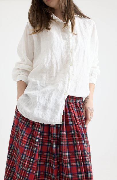 Metta Ulla Red Tartan Skirt ~ Brushed Cotton