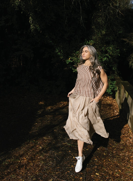 Metta ~ Ulla Skirt Ginza Printed Voile