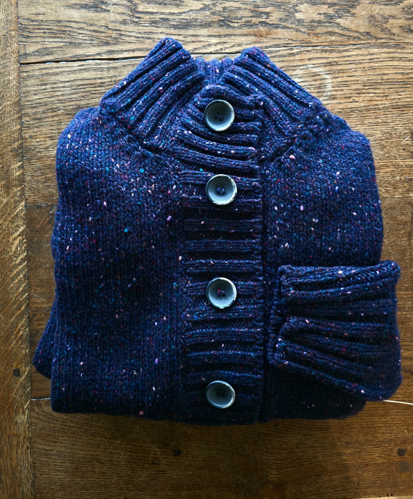 Fisherman Out of Ireland ~ Ladies Ribbed Neck Cardigan