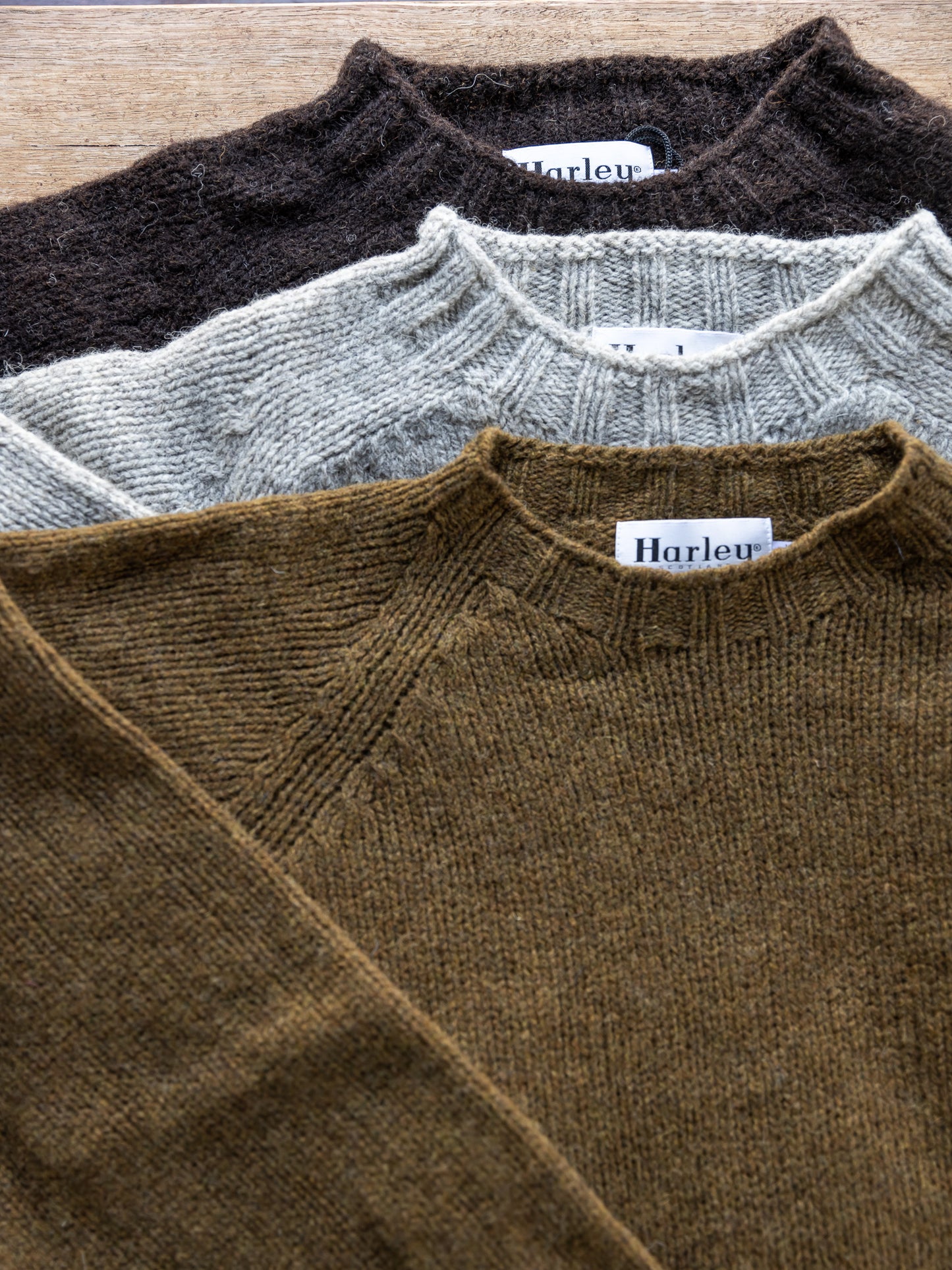 Harley Scottish Mens Chunky Ecology Wool Crew