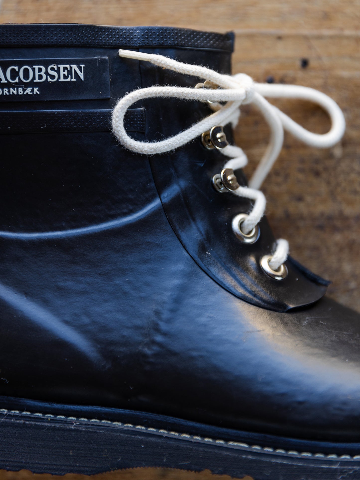 Ilse Jacobsen Rub 2 Short Lace up Rain Boots ~ Black
