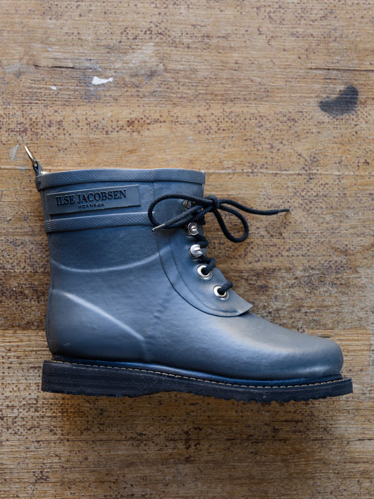 Ilse Jacobsen Rub 2 Short Lace up Rain Boot ~ Grey
