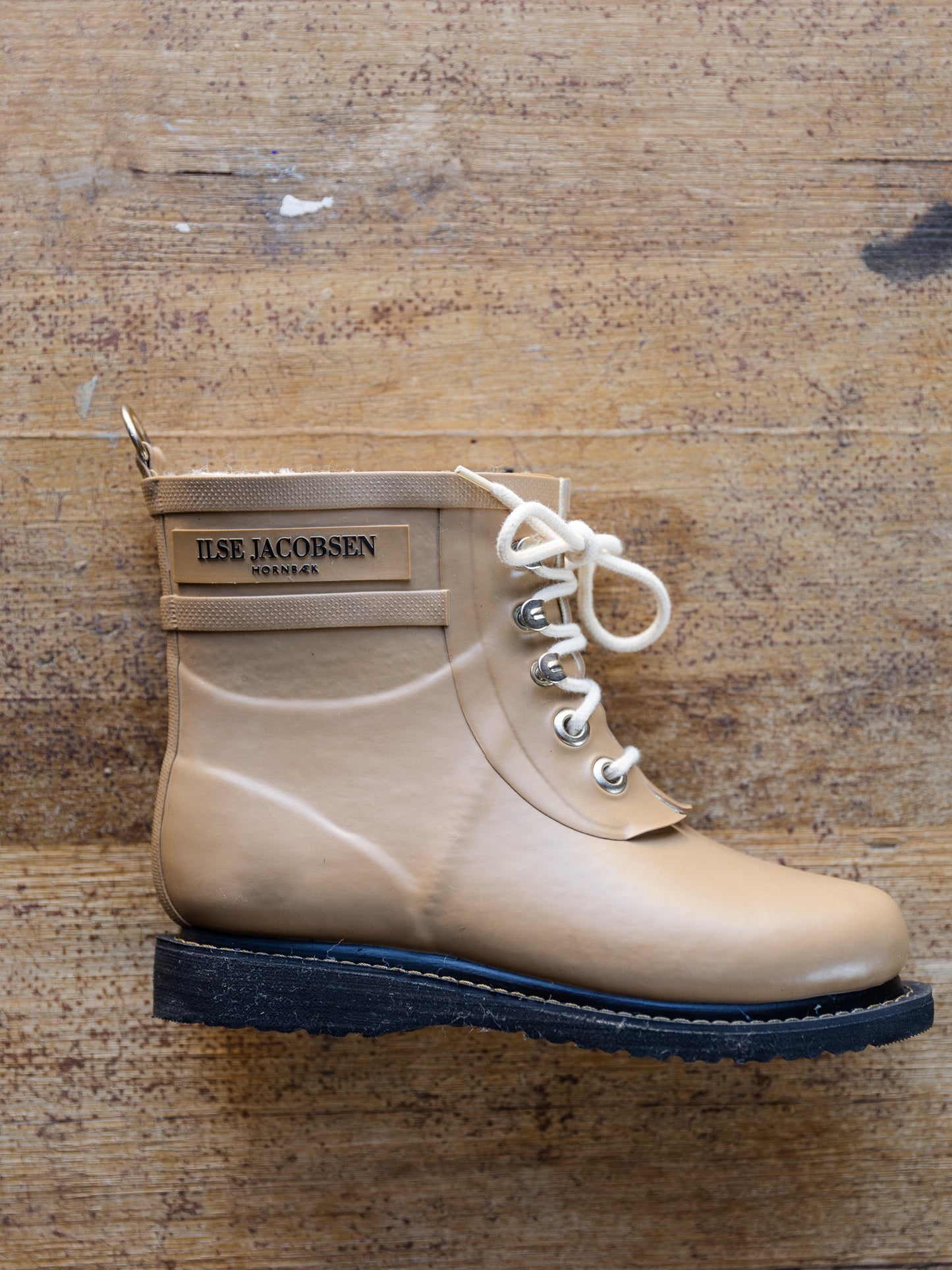 Ilse Jacobsen Rub 2 Short Lace up Rain Boot ~ Otter
