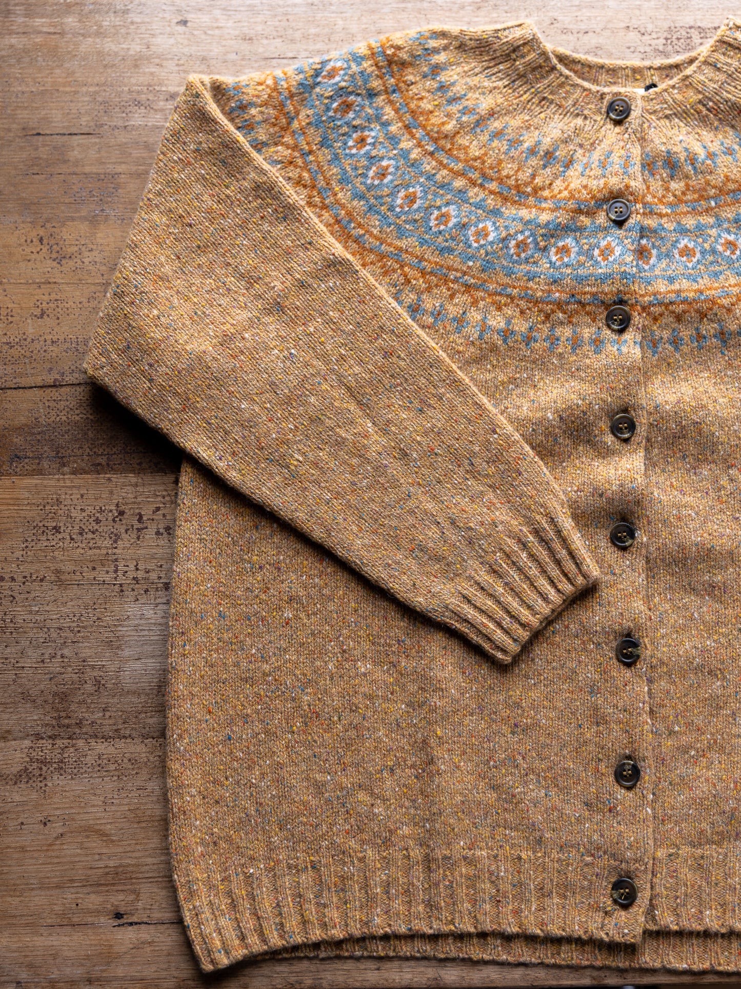 Harley of Scotland ~ Ladies Glenugie Nep Fairisle Cardi
