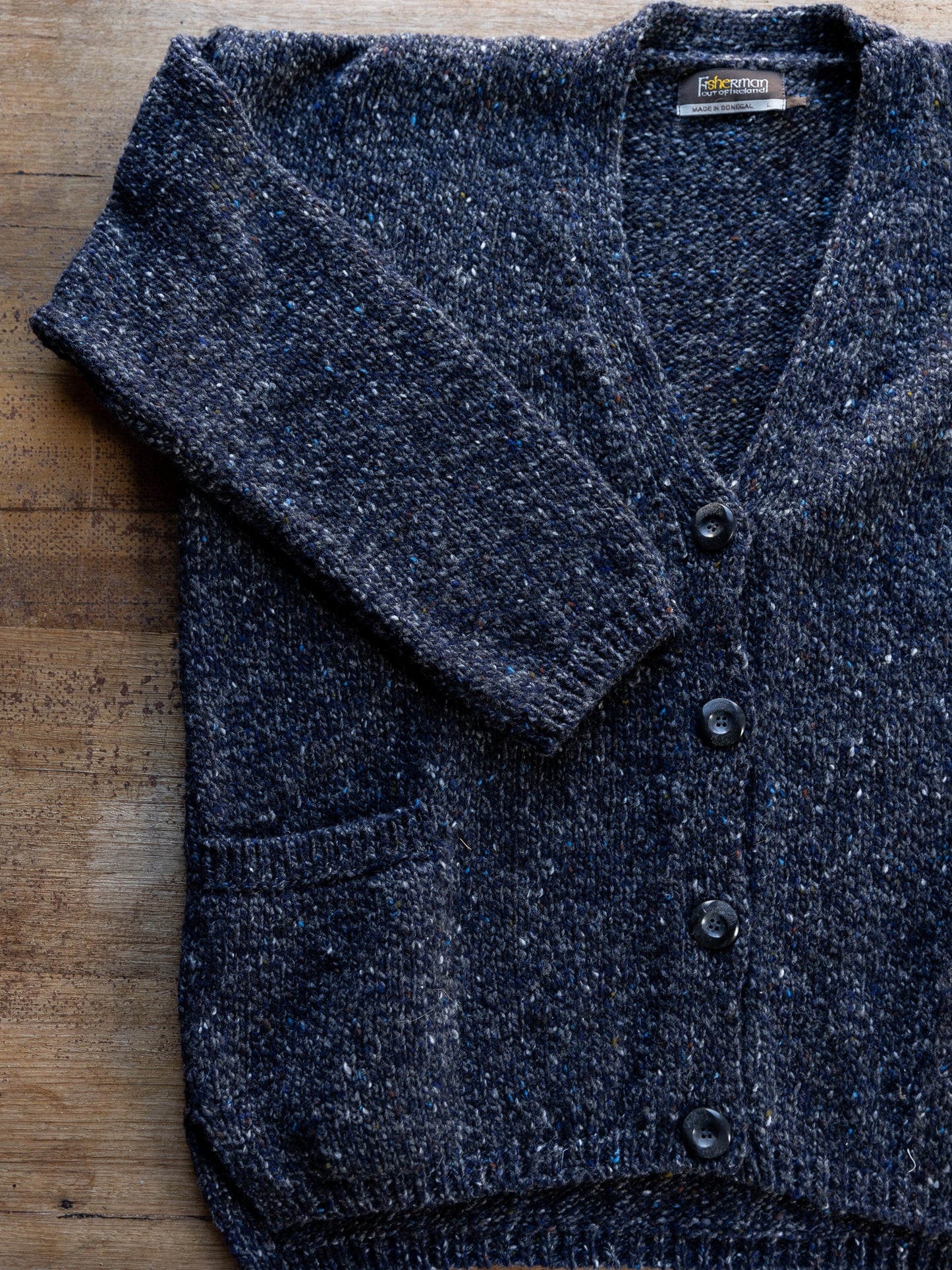 Fisherman Donegal Slouchy V Neck Cardigan