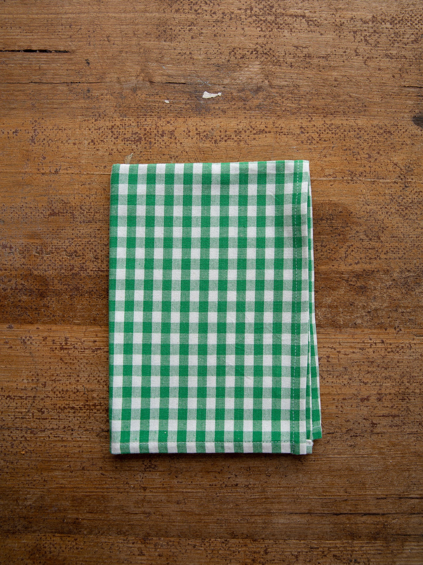 Green Gingham Tea Towel