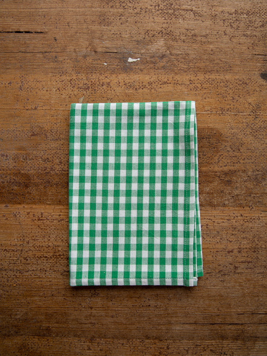 Green Gingham Tea Towel
