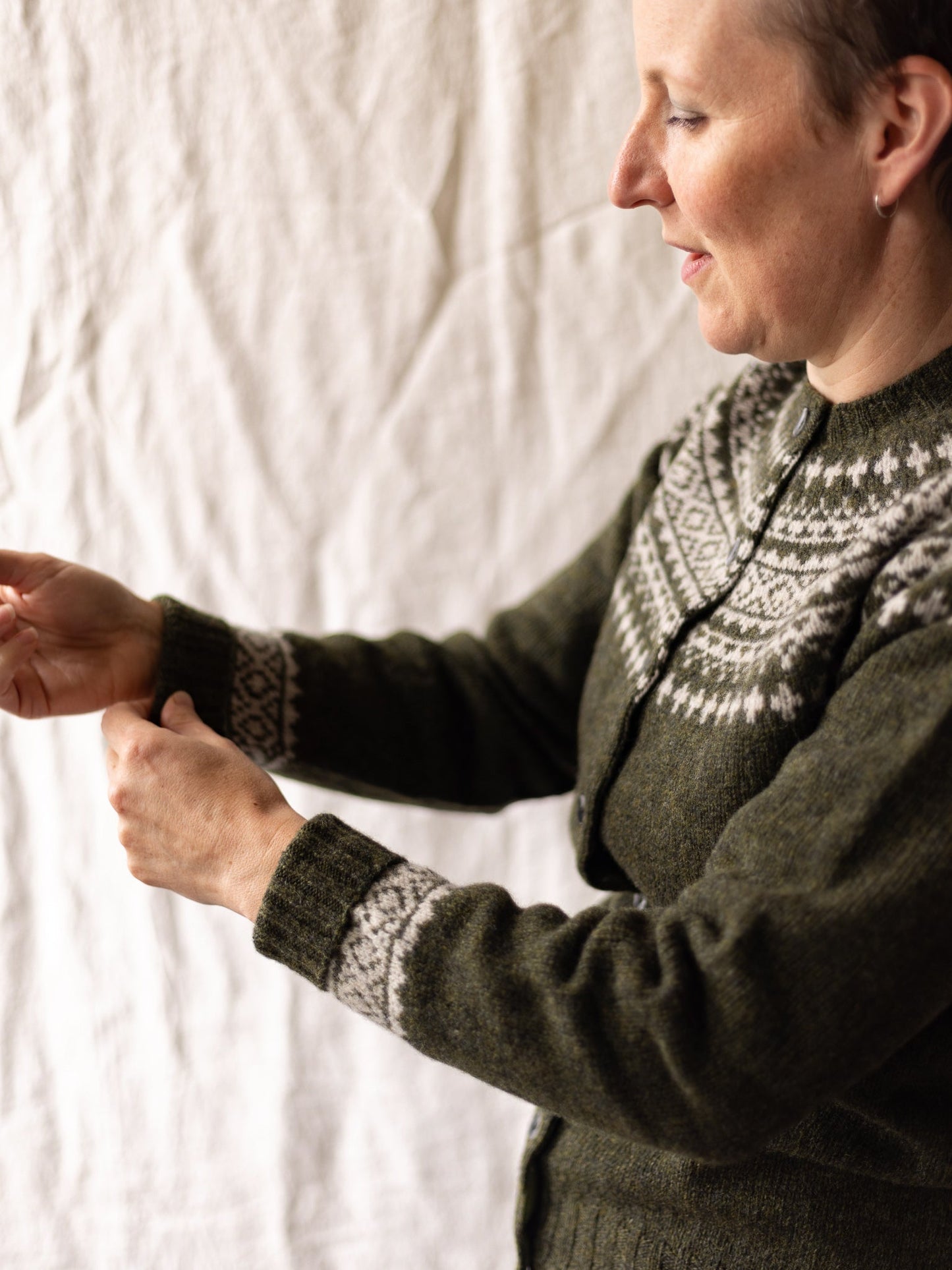 Supersoft Two Tone Fairisle Cardi