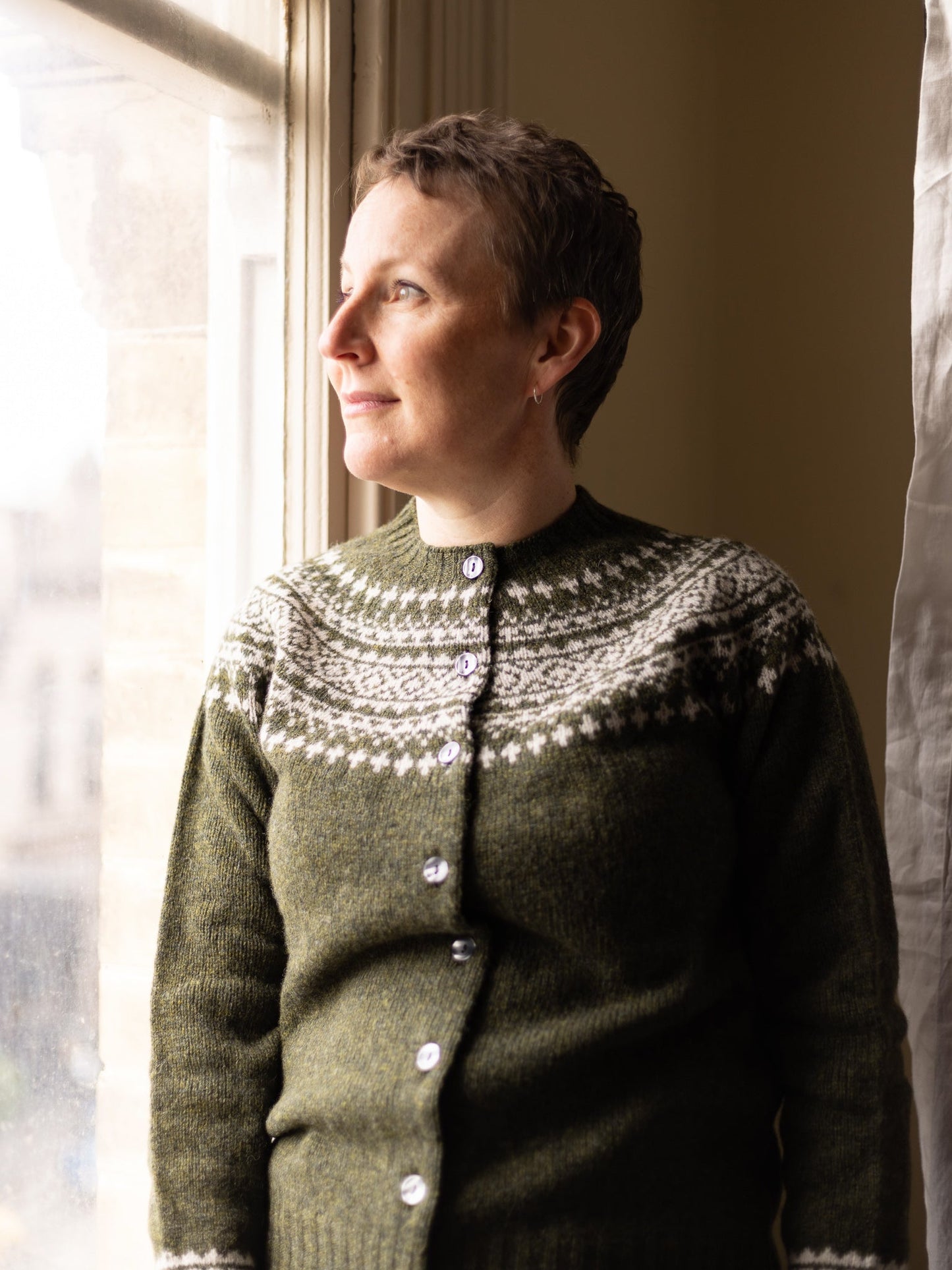 Supersoft Two Tone Fairisle Cardi
