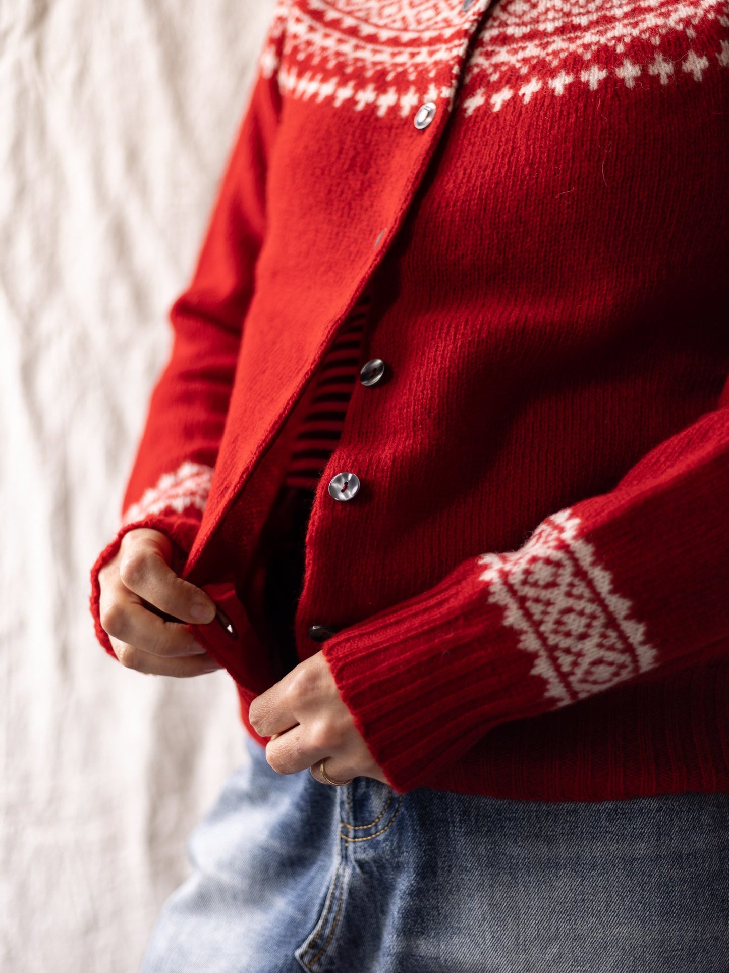 Supersoft Two Tone Fairisle Cardi