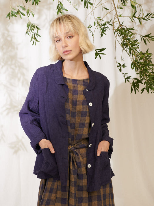 Manteau Noir ~ Jonnie Linen Shirt Jacket