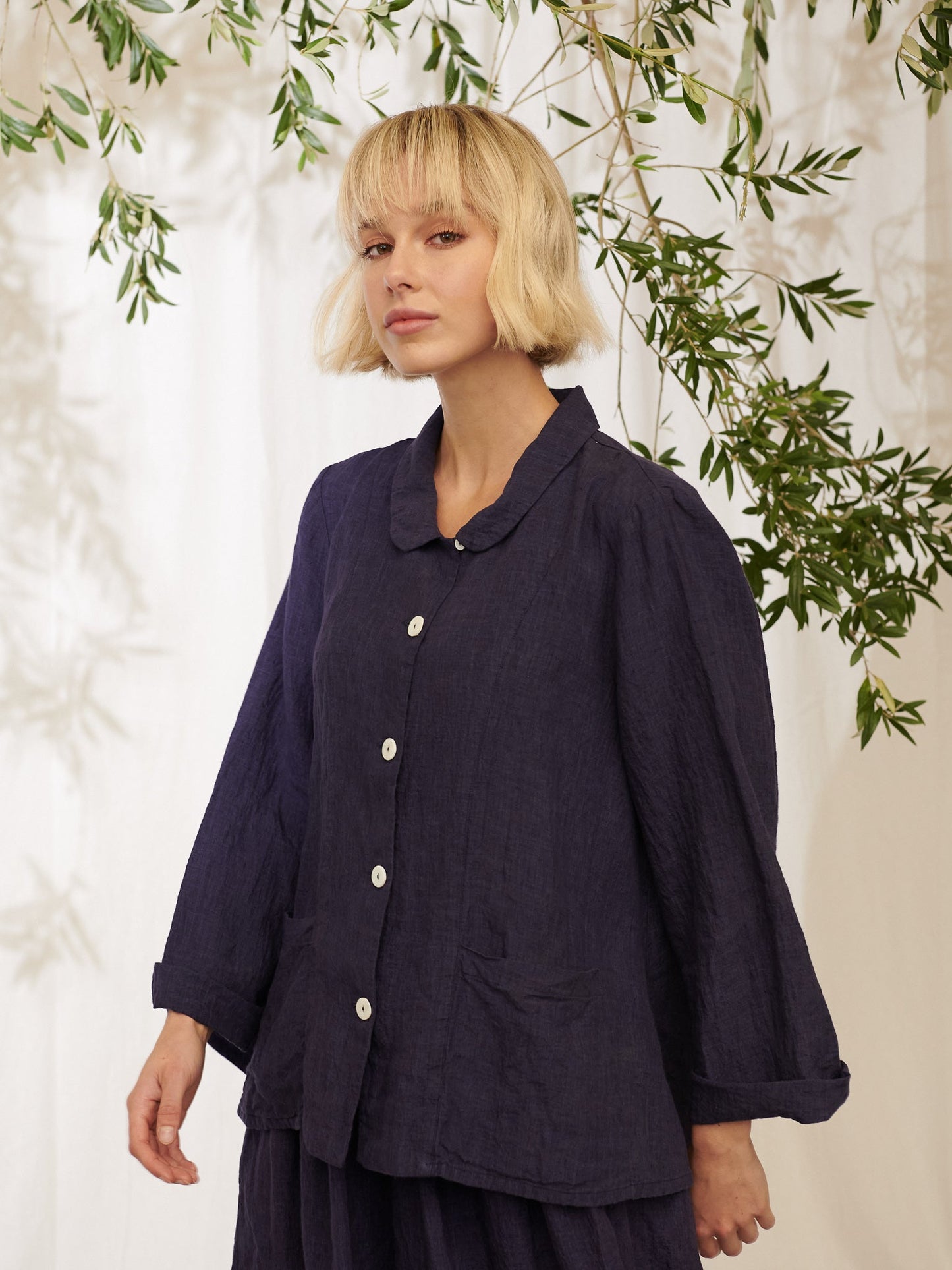 Jonnie Linen Shirt Jacket - Manteau Noir