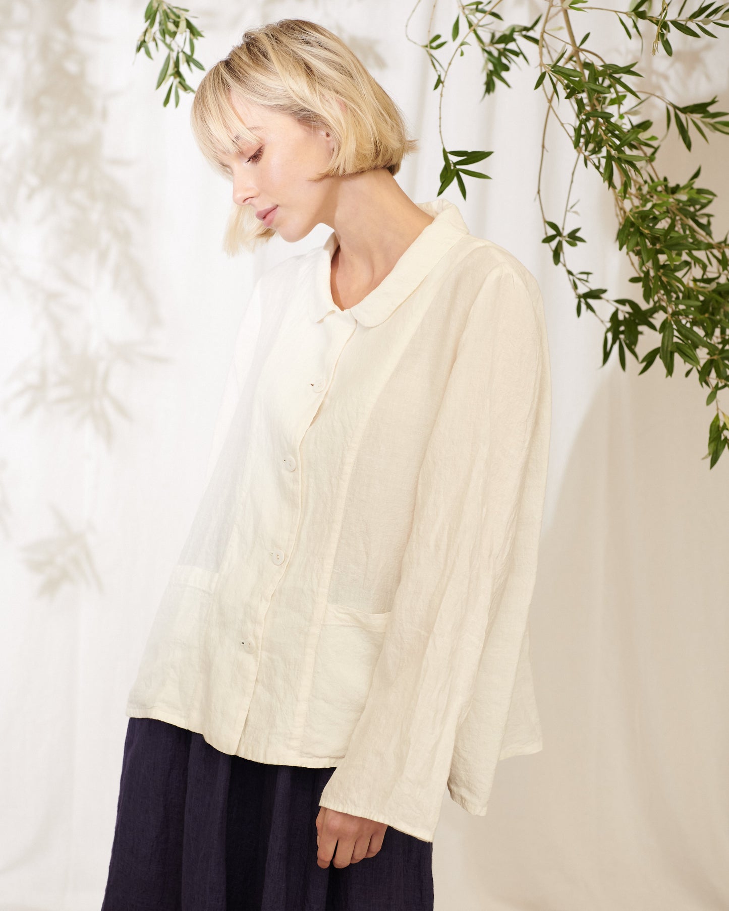 Jonnie Linen Shirt Jacket - Manteau Noir