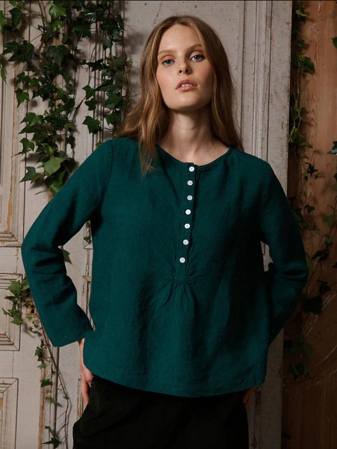 Manteau Noir Papa Long Sleeved Top