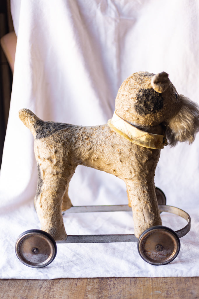 Vintage Dog on Wheels toy