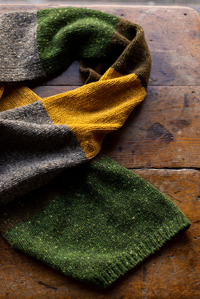 FIsherman ~ Donegal Wool Colour Block Scarf
