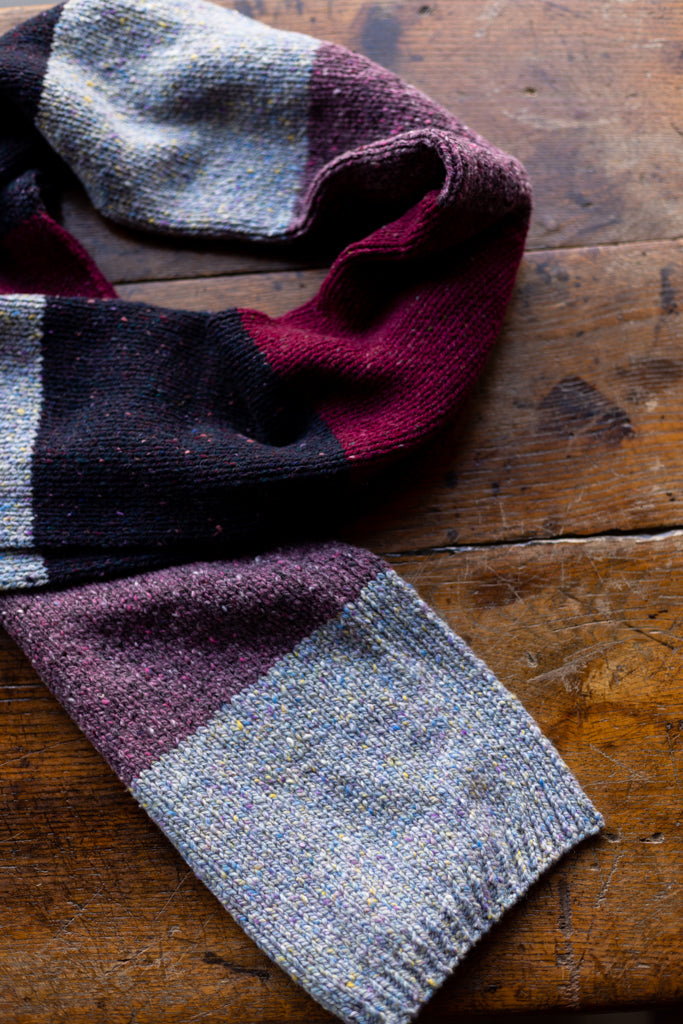 FIsherman ~ Donegal Wool Colour Block Scarf