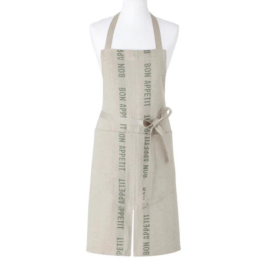 Charvet ~ French Linen Apron "Bon Appetit"