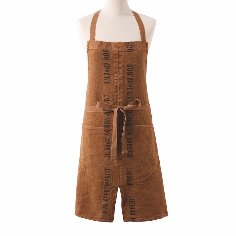 Charvet ~ French Linen Apron "Bon Appetit"