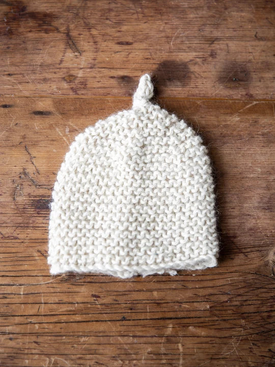 Hand Knitted Alpaca Baby Beanies and Booties