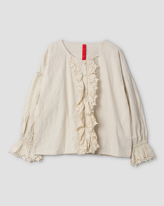 Ewa i Walla ~ Dalia Cotton & Lace Blouse