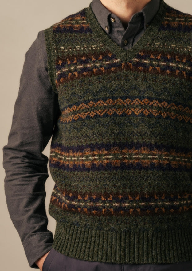 ERIBÉ ~ Mens Brodie Fairisle Vest