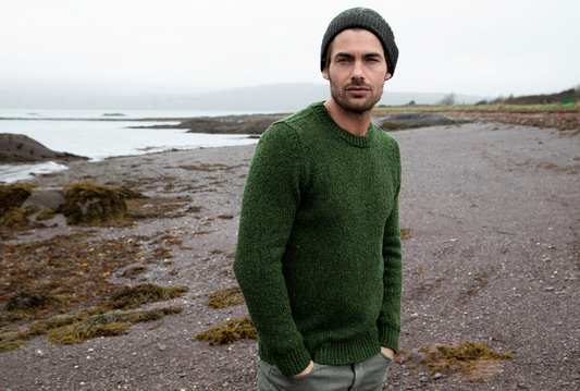 Fisherman out of Ireland ~ Mens Crew Neck Jumper with Rib Trims