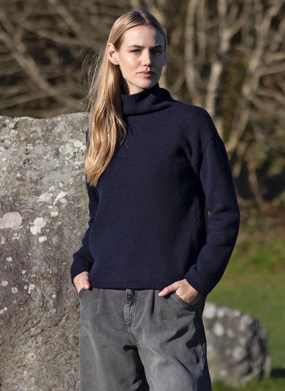 Fisherman out of Ireland Ladies Funnel Neck Sweater