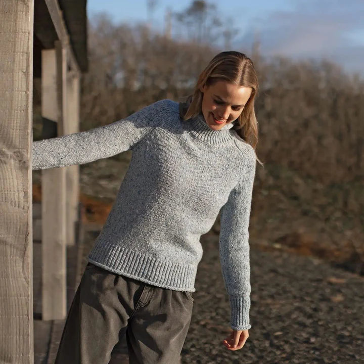 Fisherman Saddle Neck Ladies Donegal Jumper