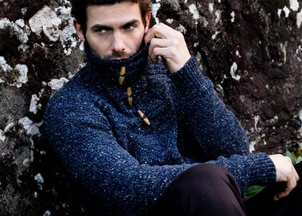 Fisherman Out of Ireland ~ Mens Donegal Toggle Neck Jumper