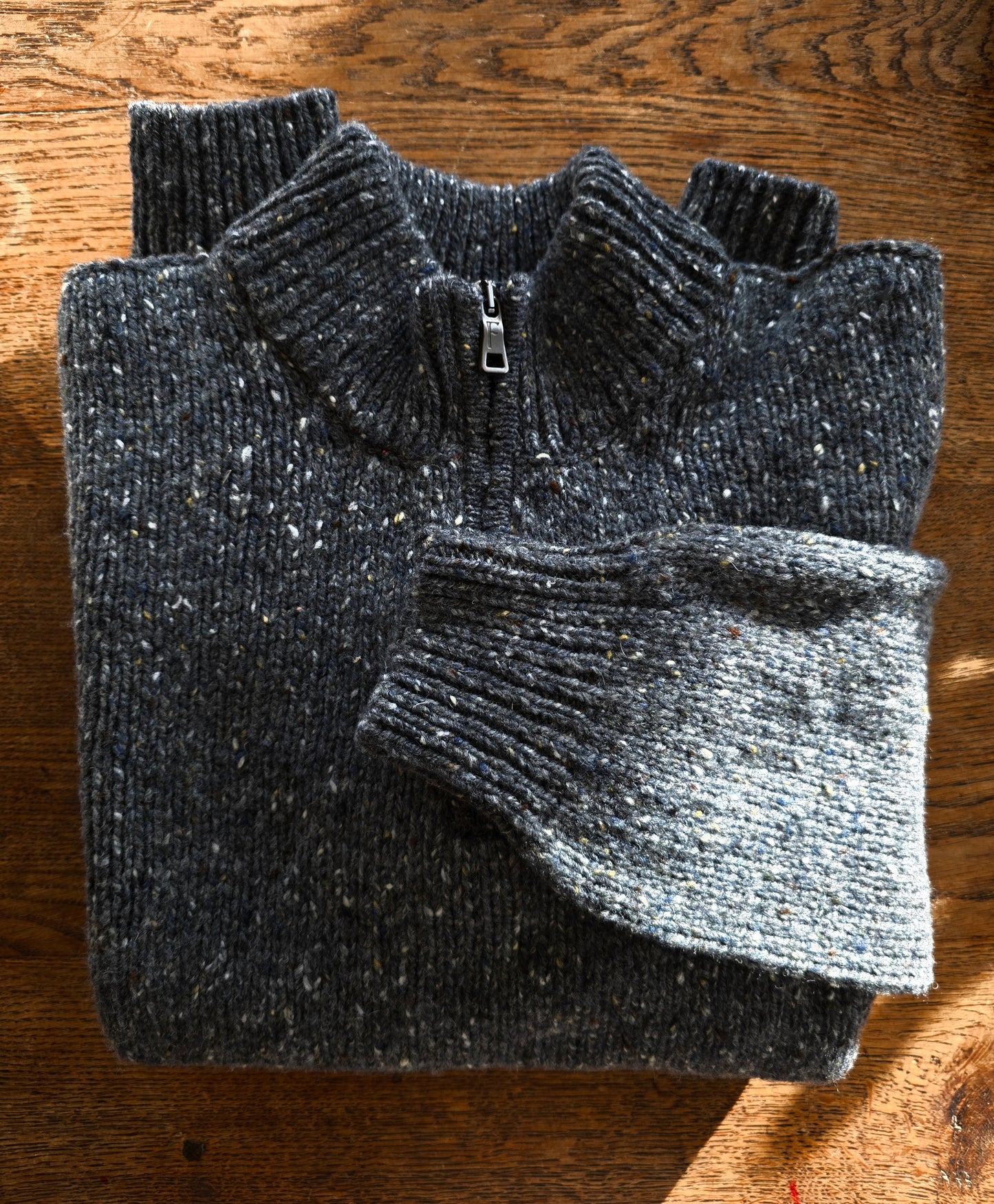 Fisherman Out of Ireland ~ Mens Half Zip Wool Sweater