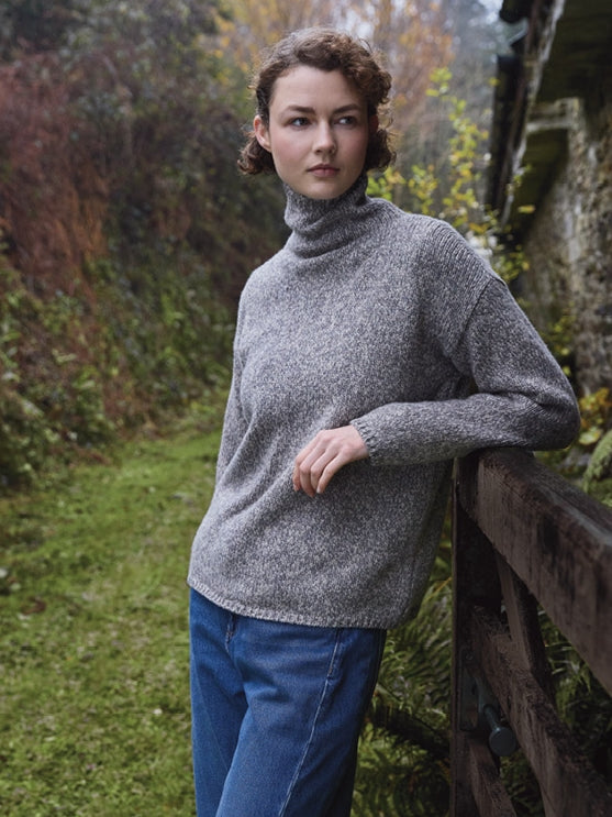 Fisherman Out of Ireland ~ Ladies Funnel Neck Sweater