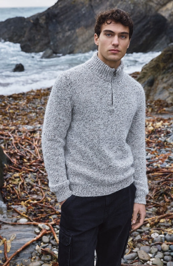 Fisherman out of Ireland ~ Mens Zip Neck Merino / Alpaca