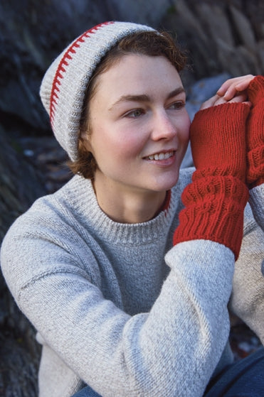 Fisherman ~ Beanie with Blanket Stitch Detail