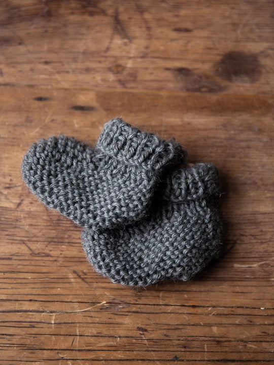 Hand Knitted Alpaca Baby Beanies and Booties