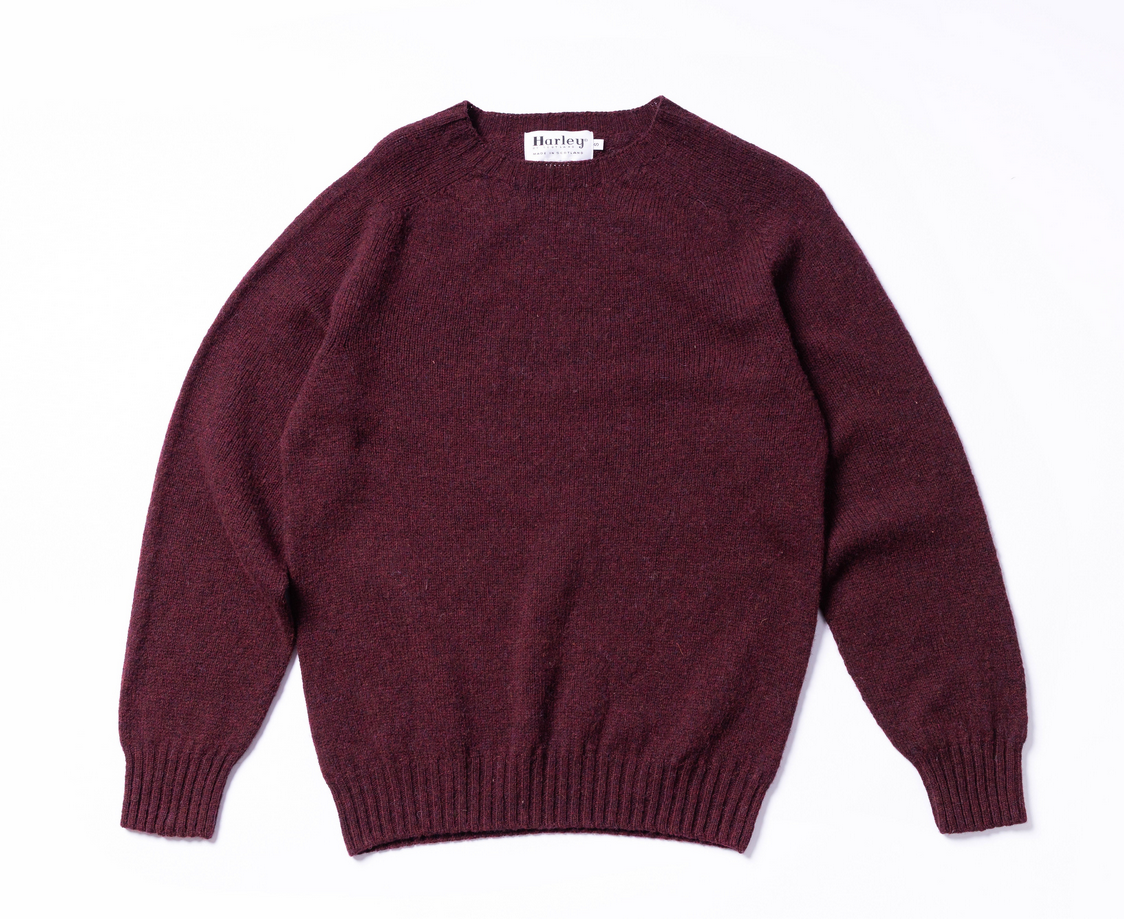 Harley of Scotland ~ Mens Supersoft Shetland Chunky Crew