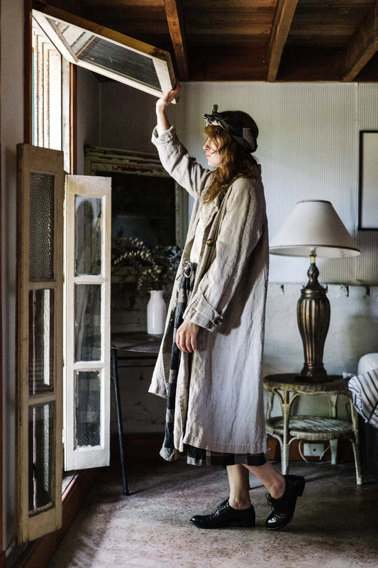 Metta 1915 Unisex Duster Jacket ~ Thick Linen