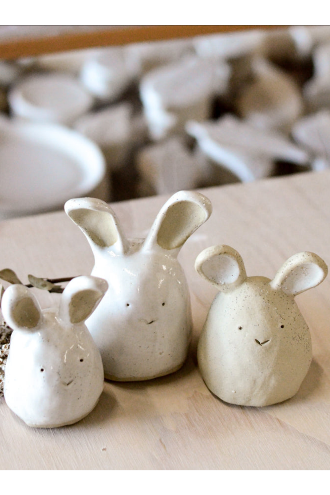 Hand Made Ceramic Bunnies