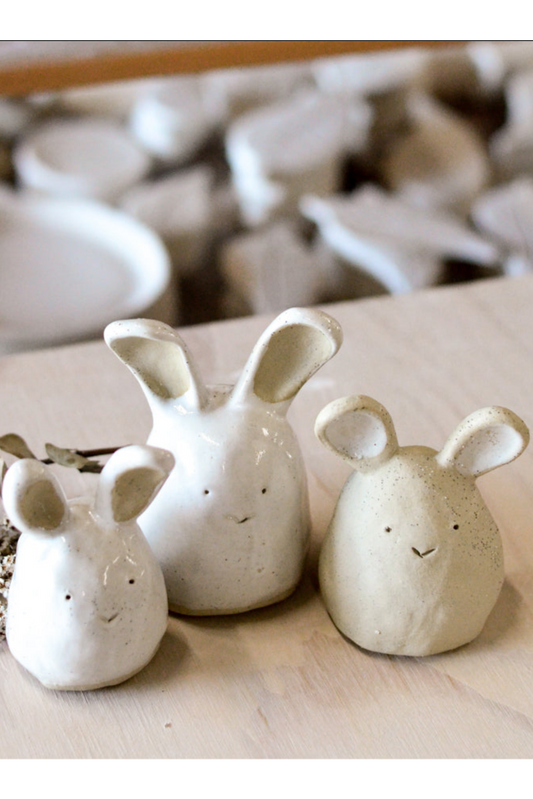 Hand Made Ceramic Bunnies