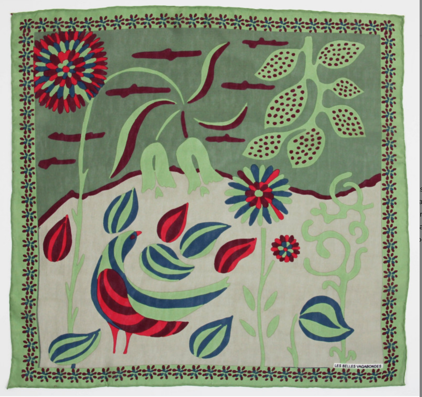 Les Belles Vagabondes ~ Mini Silk Printed Scarves