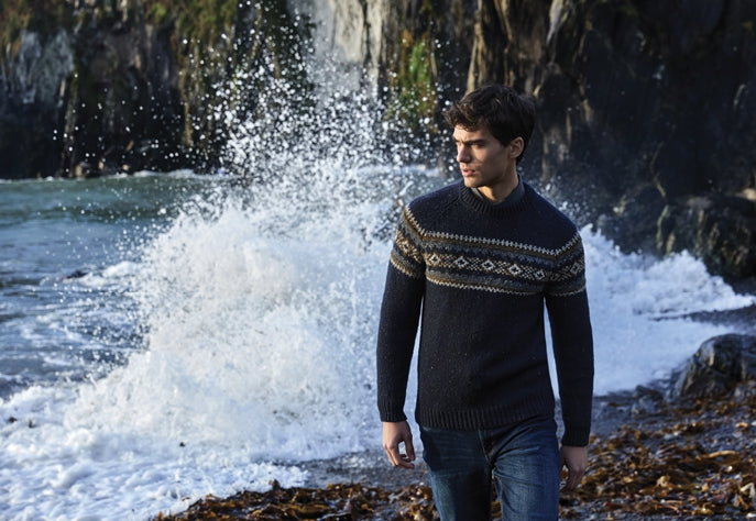 Fisherman Out of Ireland ~ Mens Fairisle Crew